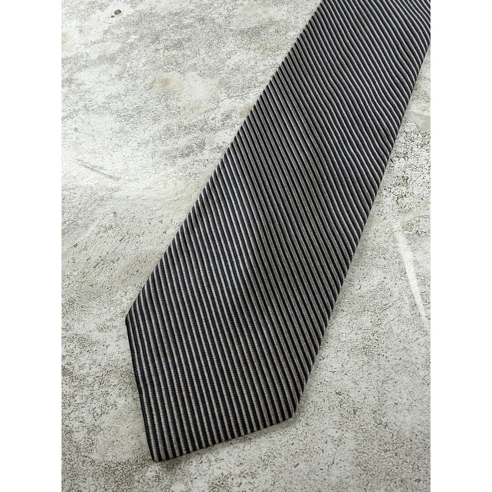 Brooks Brothers Tie Mens One Size Blue 100% Silk Striped Woven Makers USA